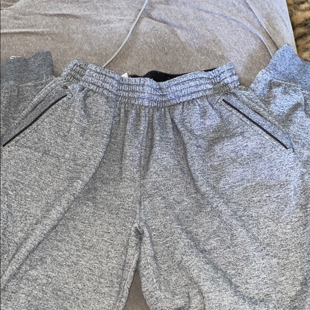 Gray fleece joggers